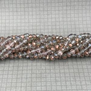Copper Gray Crystal Rondelle 6x4mm Bead Full Strand Jewelry Making Supplies
